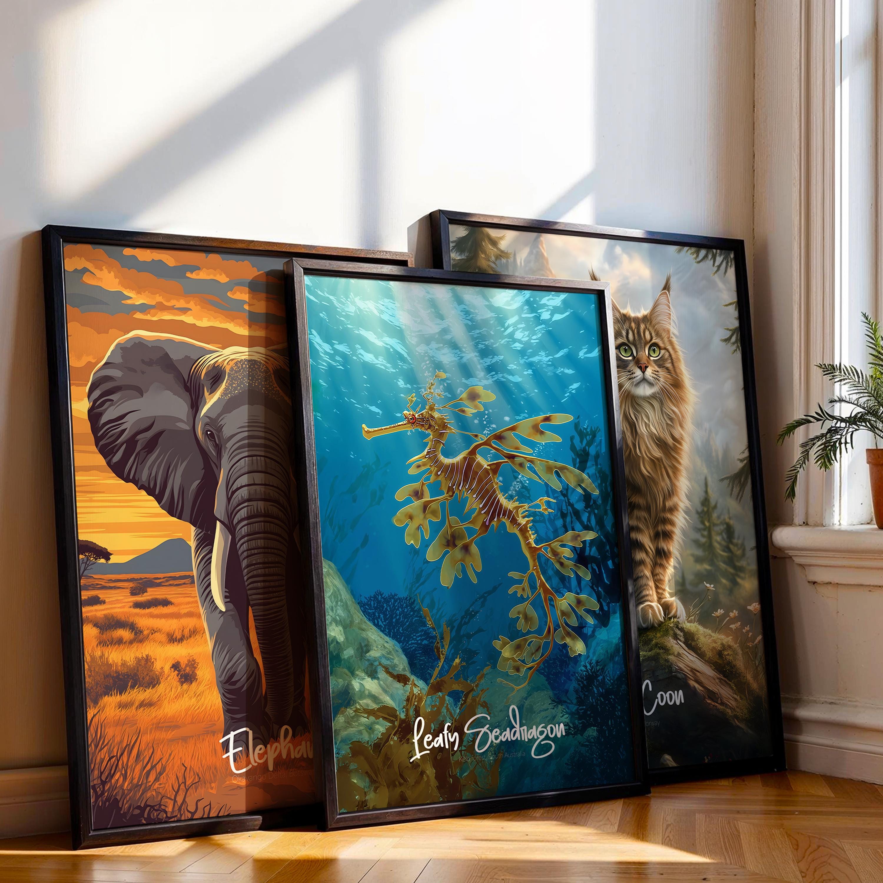 Leafy Seadragon Print: Unique Ocean Creature Wall Art