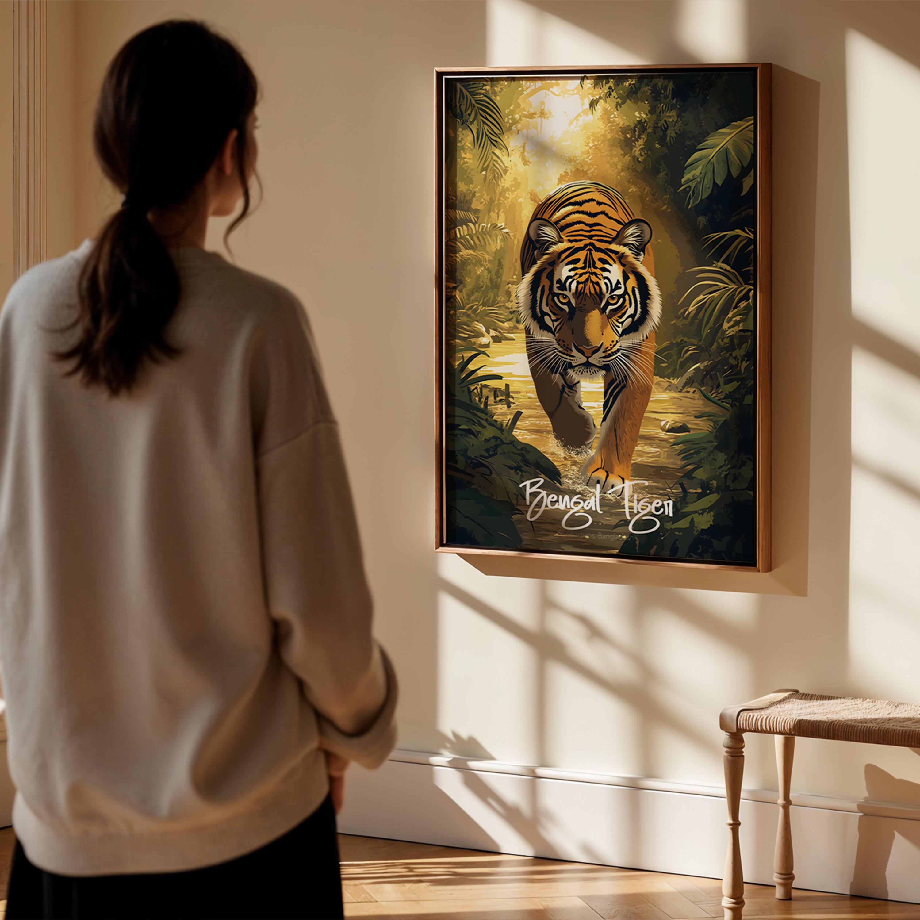 Bengal Tiger Art Print: India Wildlife Illustration