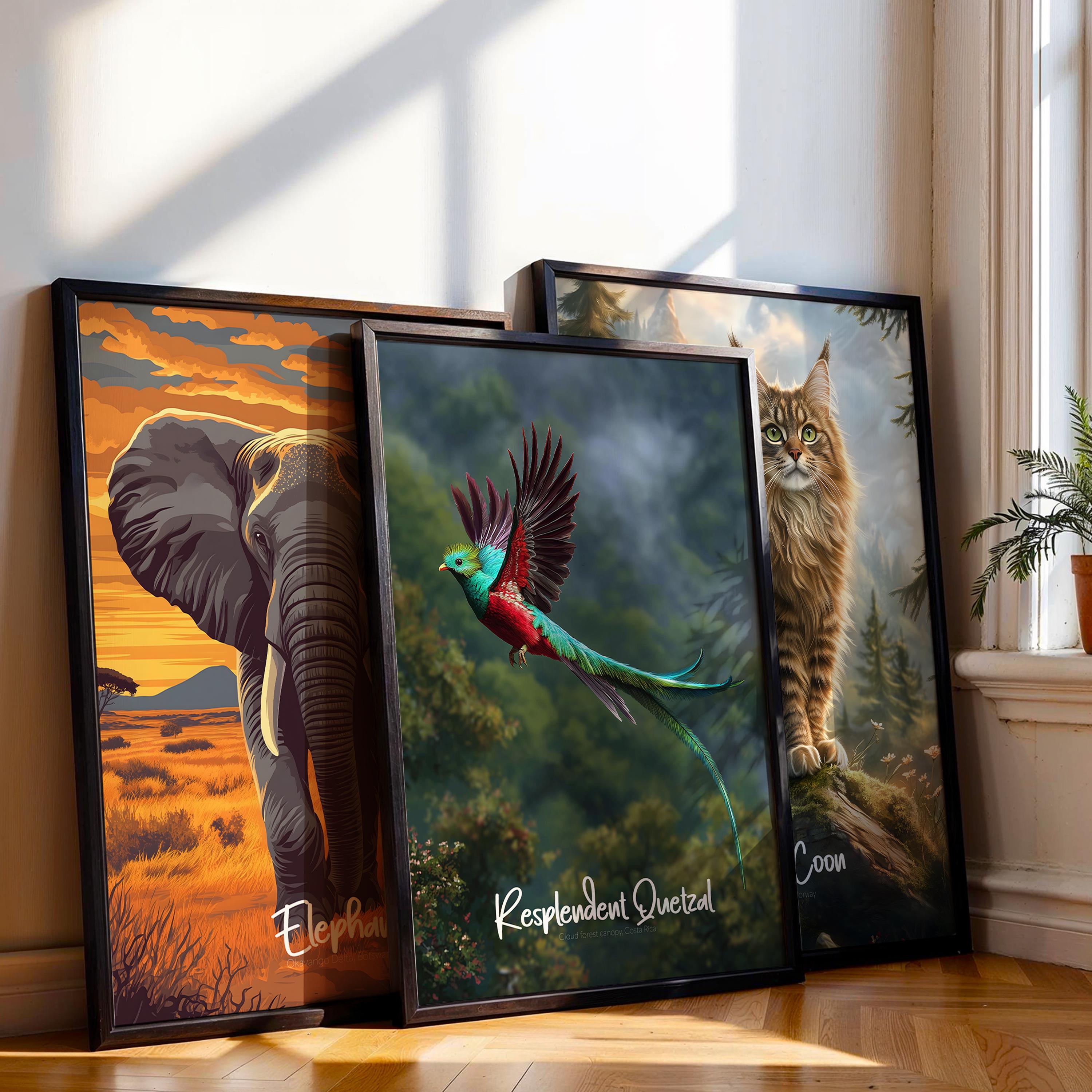 Resplendent Quetzal Print: Colorful Tropical Bird Wall Art