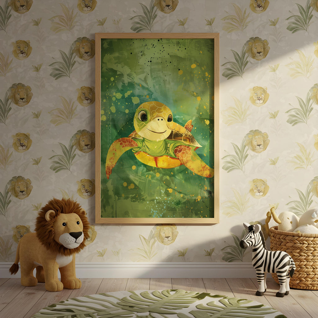 Sea Turtle Nursery Wall Art – Ocean Animal Print