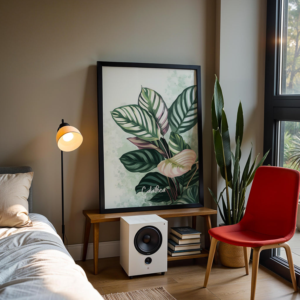 Calathea Plant Print: Minimalist Botanical Plant Wall Art