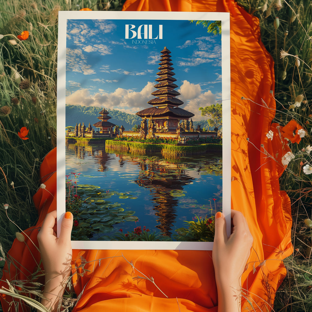 Bali Indonesia Poster – Travel Print, Tropical Island Wall Art, Coastal Landscape Decor