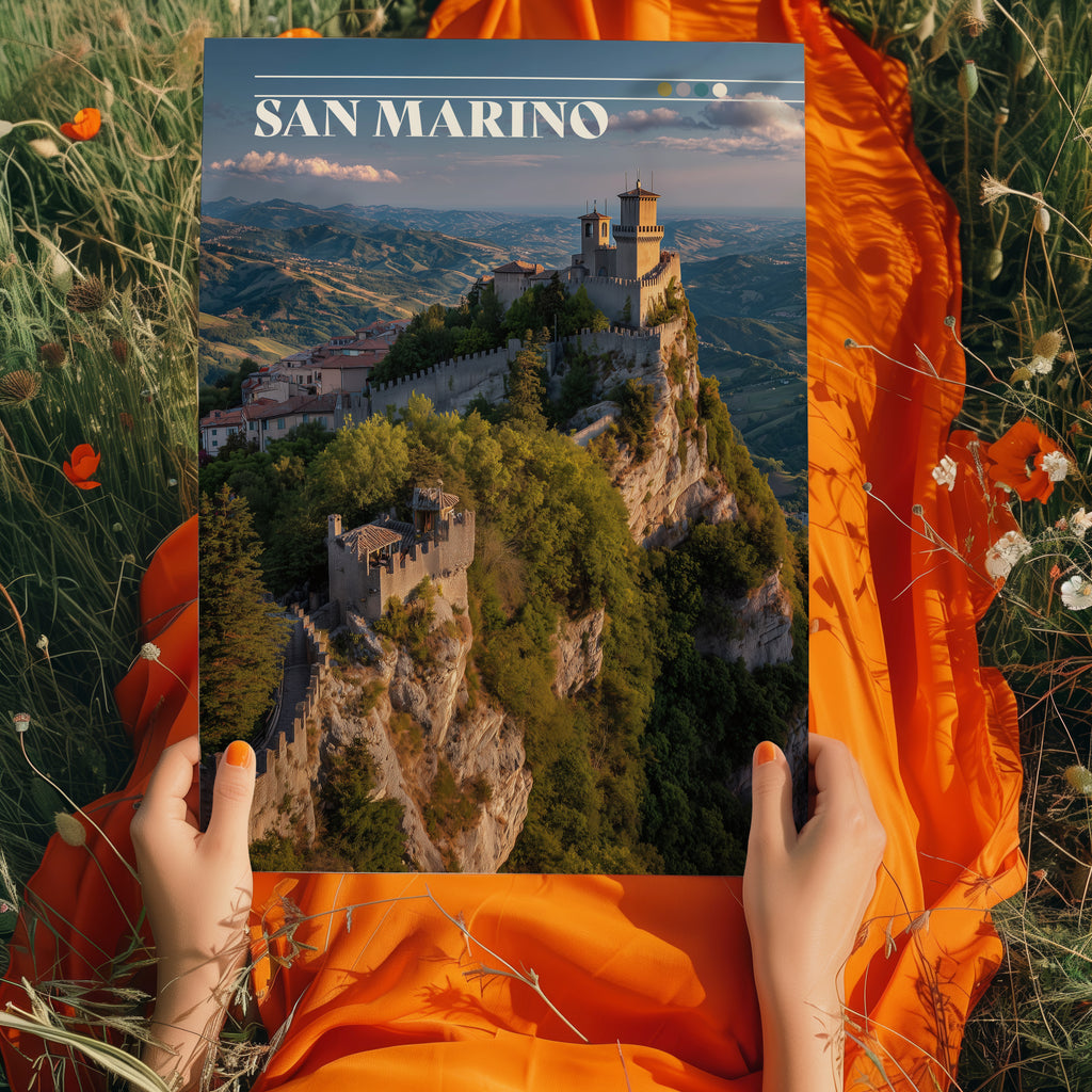 Guaita Tower Print: San Marino Fortress, Italy Travel Poster