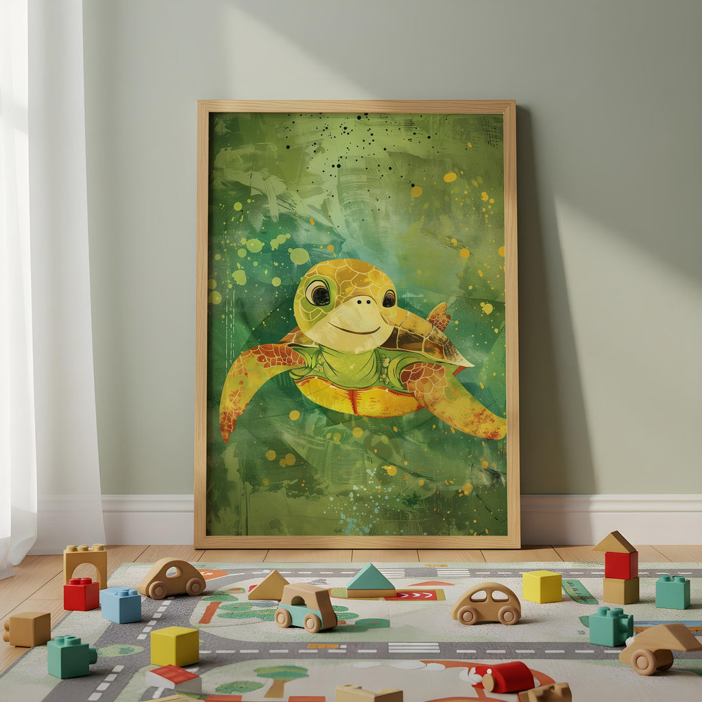 Sea Turtle Nursery Wall Art – Ocean Animal Print