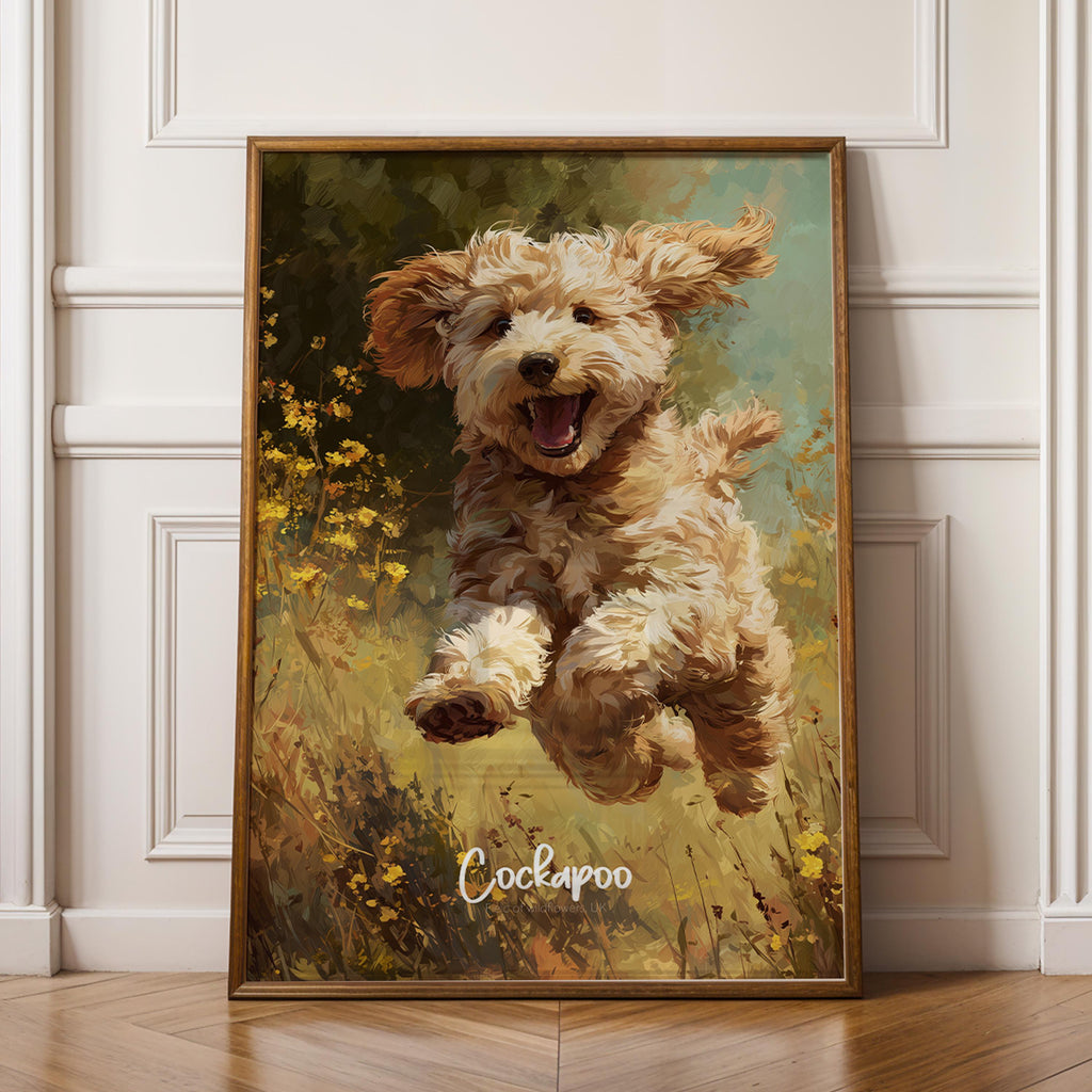 Playful Cockapoo Print: Cozy Dog Lover Wall Art