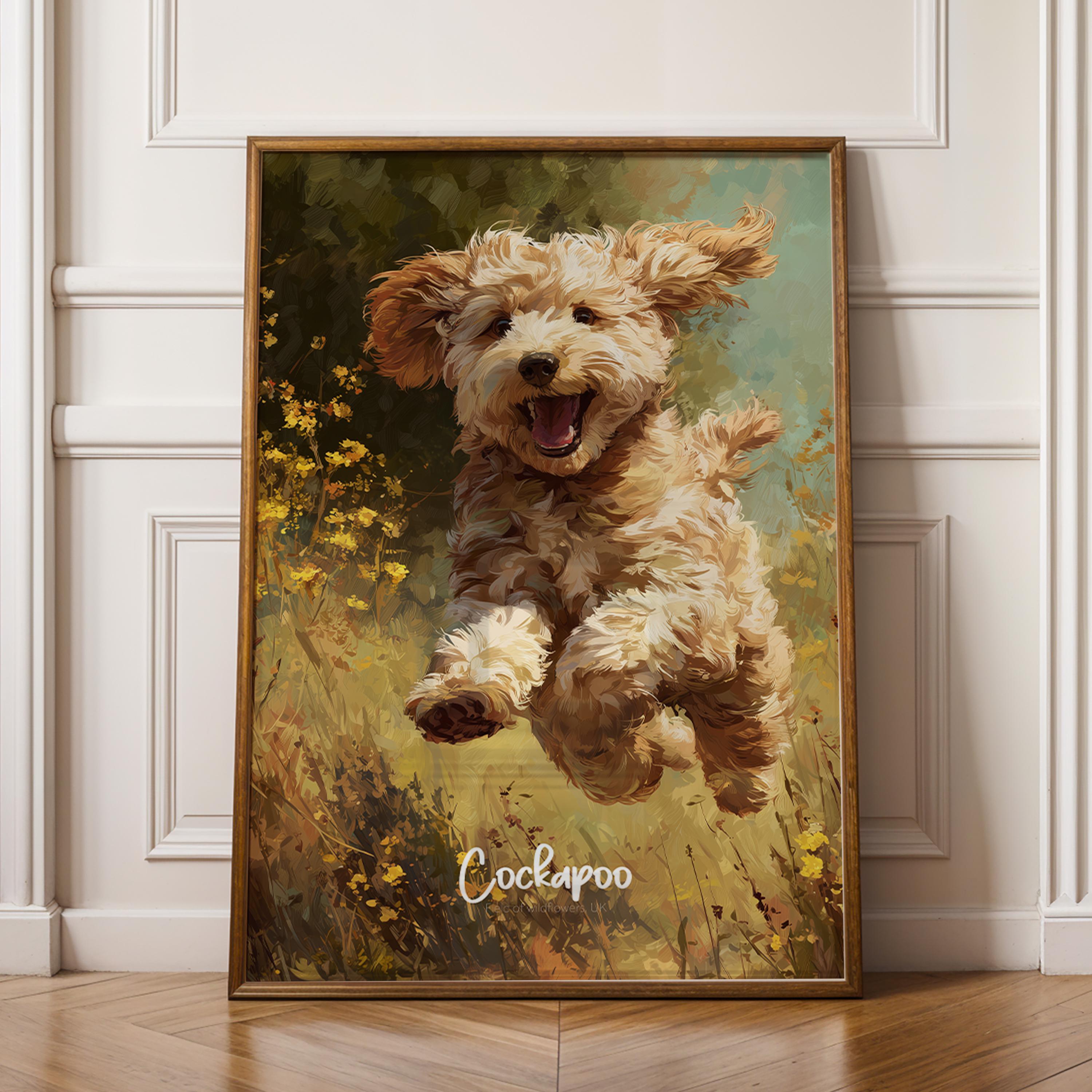 Playful Cockapoo Print: Cozy Dog Lover Wall Art