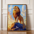 Fierce Lion Art Print: Safari Animal Wall Decor