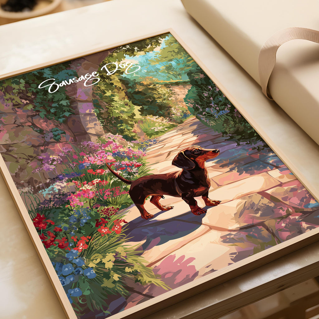 Dachshund Art Print | Sausage Dog Lover Gift, Dog-Themed Decor