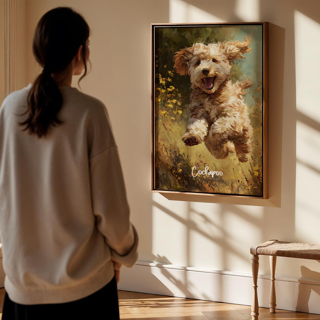 Playful Cockapoo Print: Cozy Dog Lover Wall Art