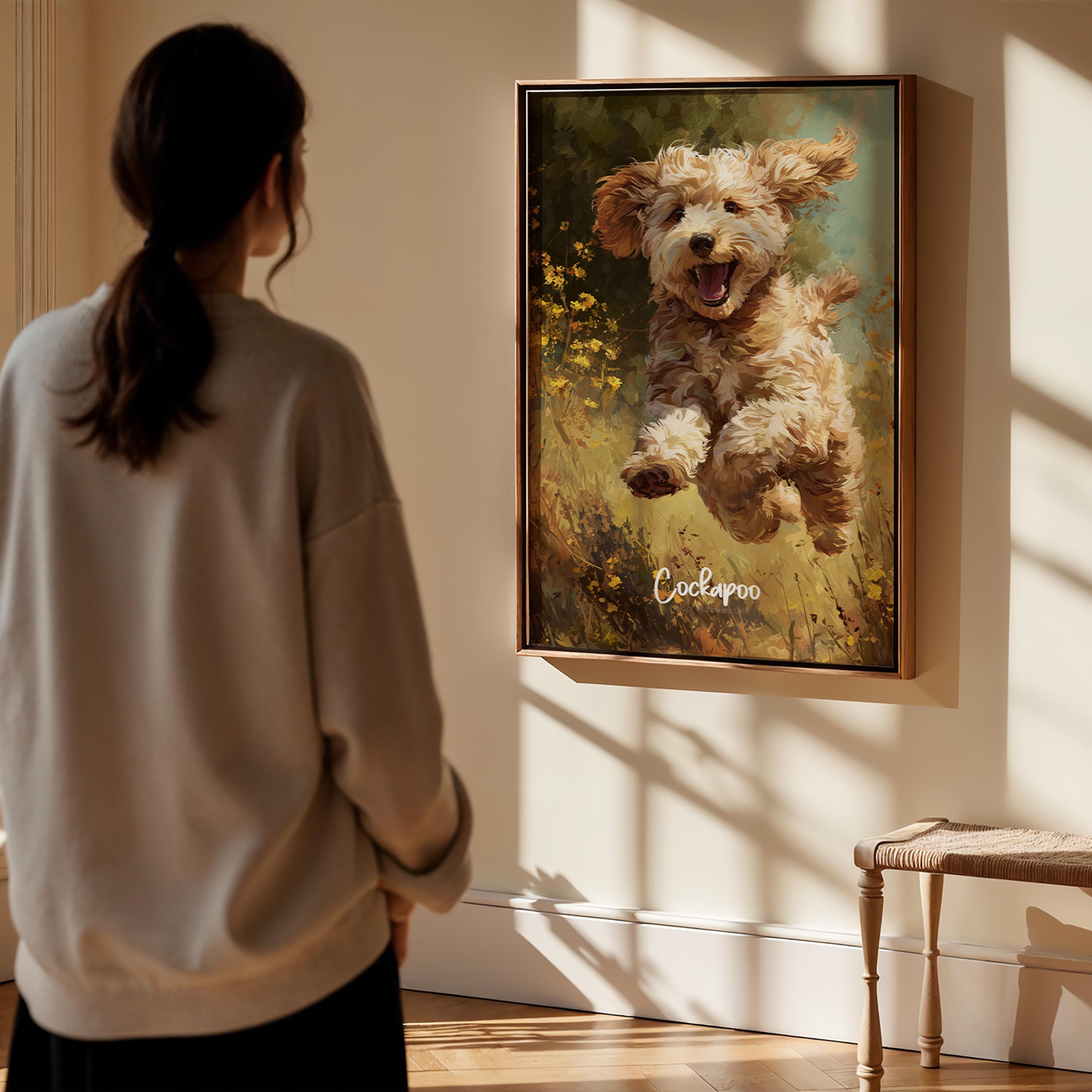 Playful Cockapoo Print: Cozy Dog Lover Wall Art