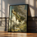 Allosaurus Framed Poster: Jurassic Dinosaur Decor for Kids Room