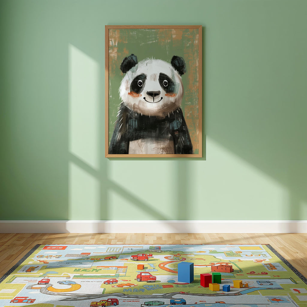 Panda Nursery Wall Art – Forest Animal Print