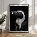Monochrome Penguin Print: Arctic Wildlife Poster, Minimalist Bird Decor