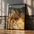 Bactrian Camel Framed Poster: Desert Animal Kids Room Decor
