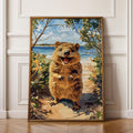 Quokka Animal Print: Cheerful Australian Wildlife Poster