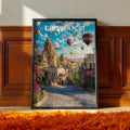 Cappadocia Hot Air Balloon Wall Art – Turkey Travel Poster, Landscape Print, Boho Home Decor