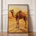 Framed Camel Art Print: Boho Desert Animal Poster
