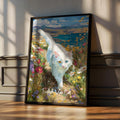 Turkish Van Cat Art Print: White & Ginger Rare Breed Poster