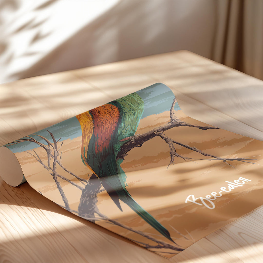 Bee-eater Framed Poster: Colorful Tropical Bird Wall Art