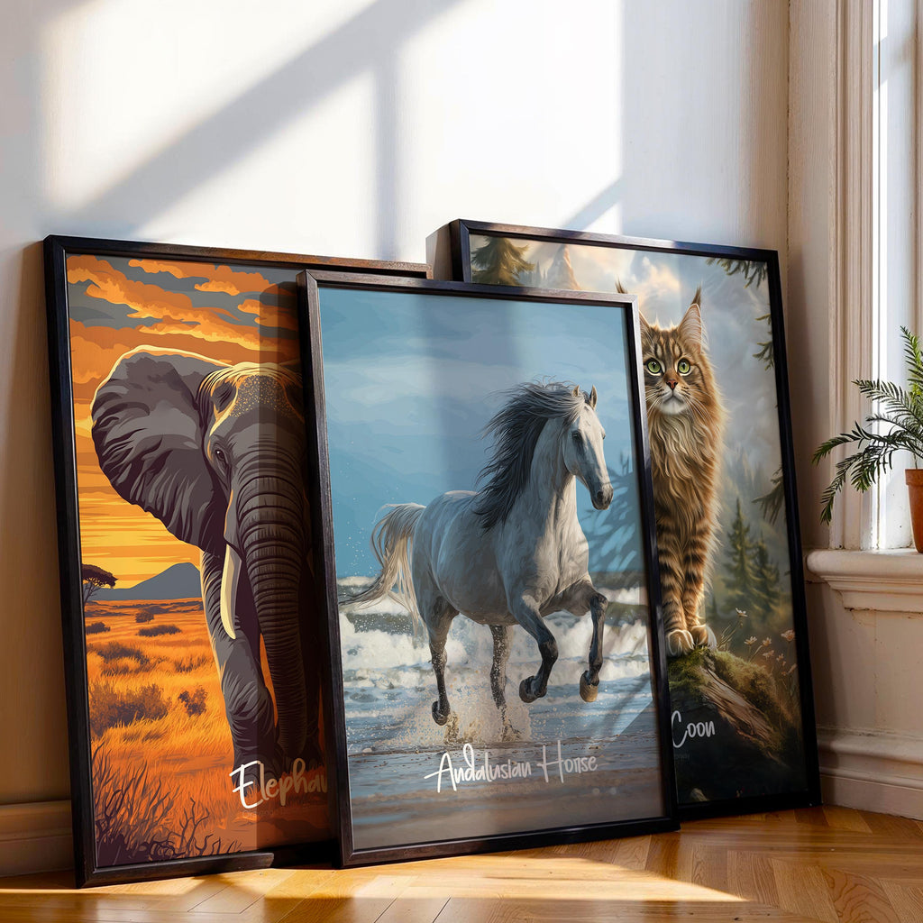 Andalusian Horse Art Print: Elegant Spanish Equestrian Decor