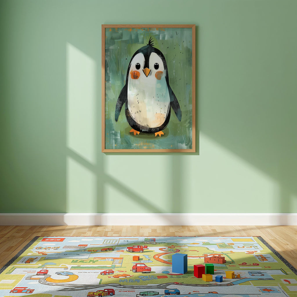Penguin Nursery Wall Art – Arctic Animal Print