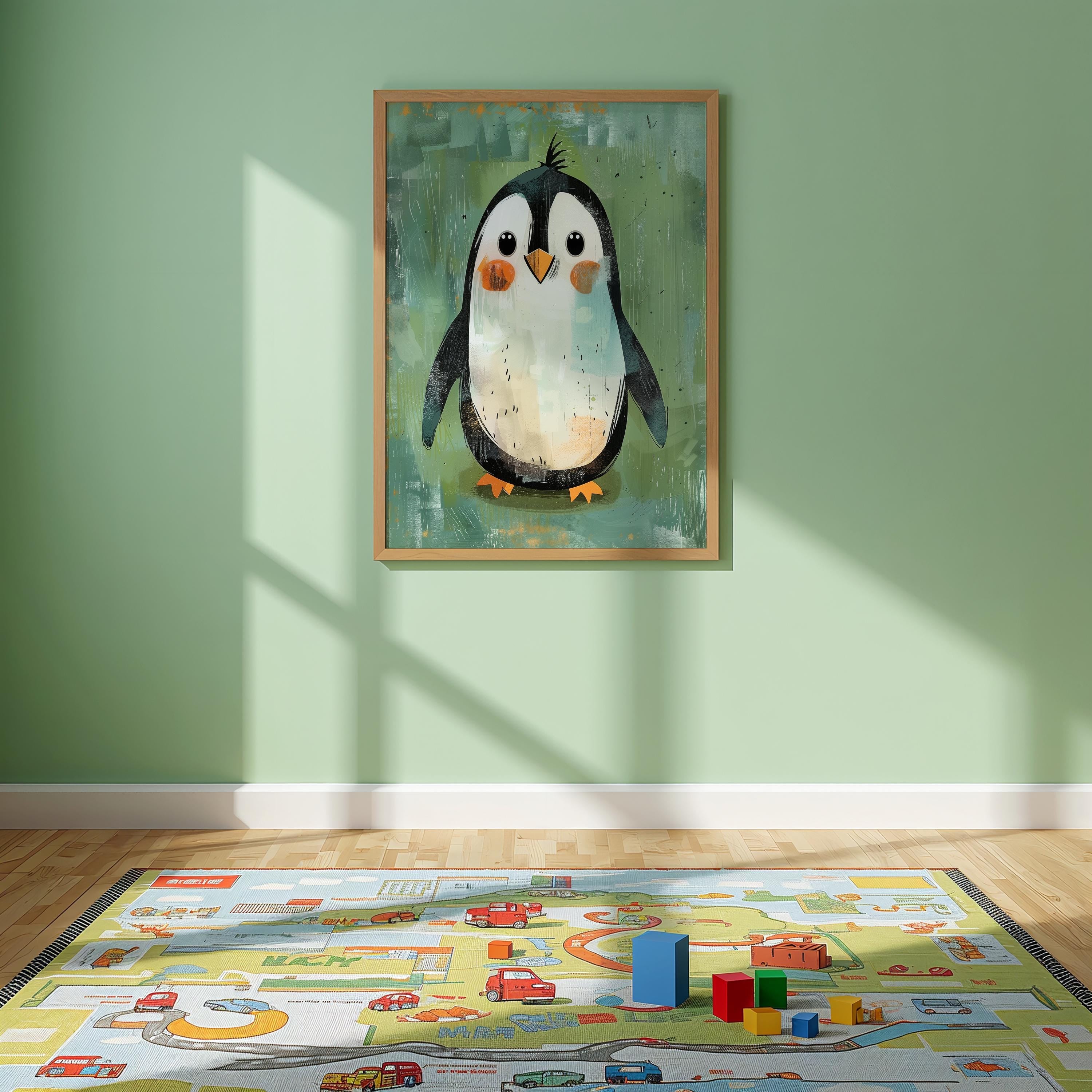 Penguin Nursery Wall Art – Arctic Animal Print