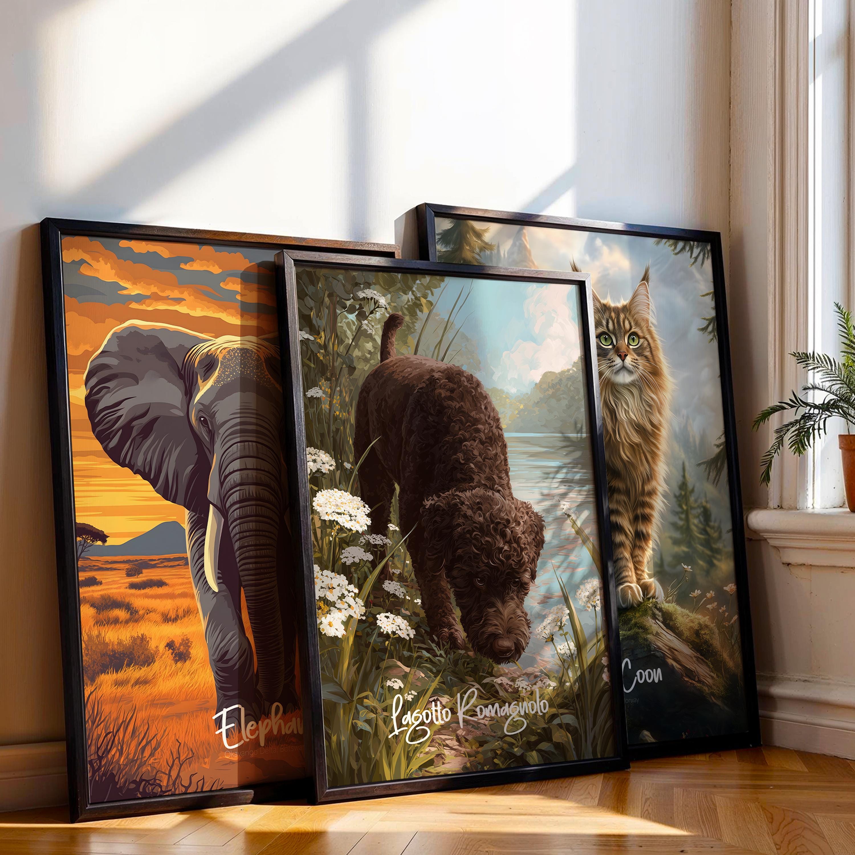 Lagotto Romagnolo Print: Italian Truffle Dog Art