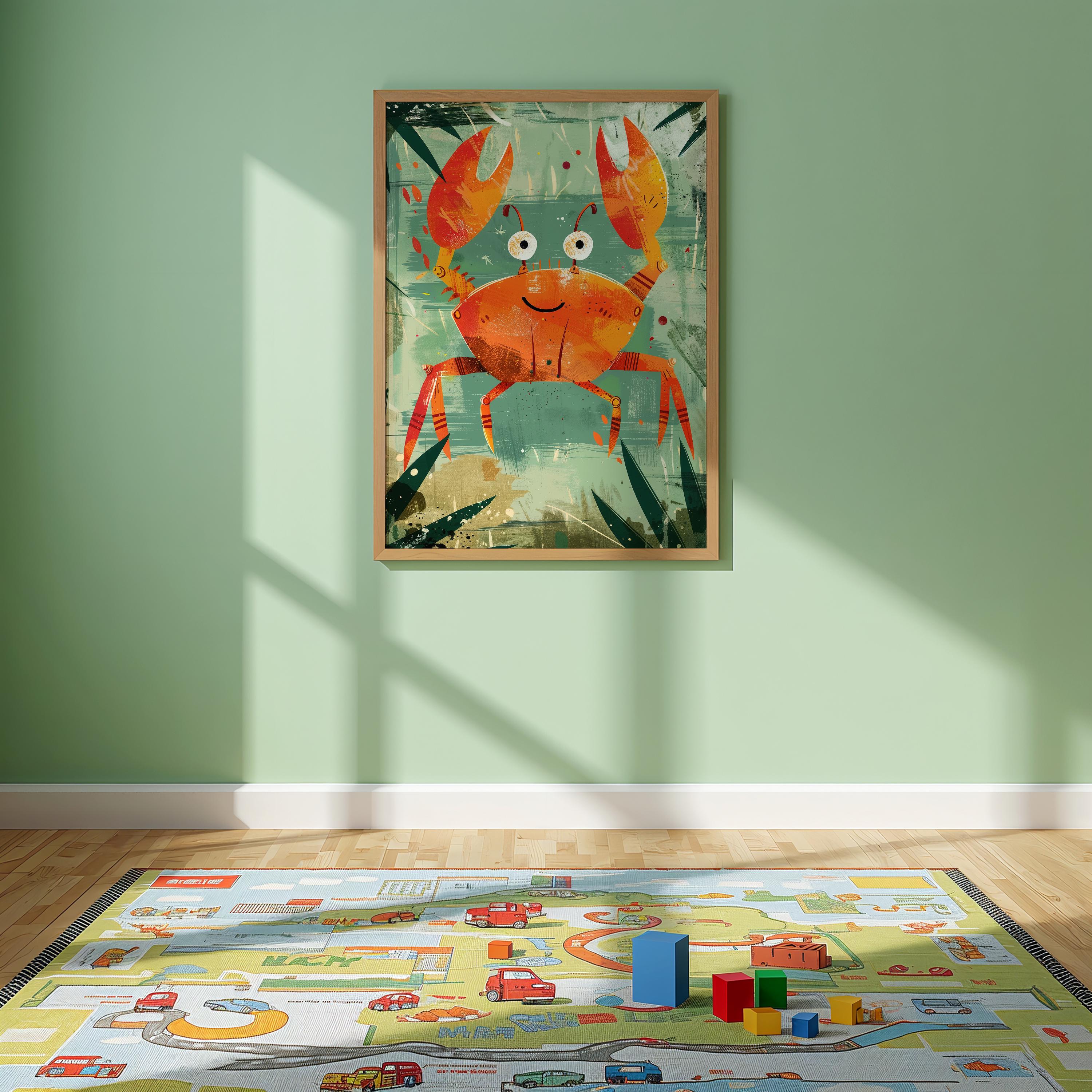 Crab Nursery Wall Art – Ocean Animal Print