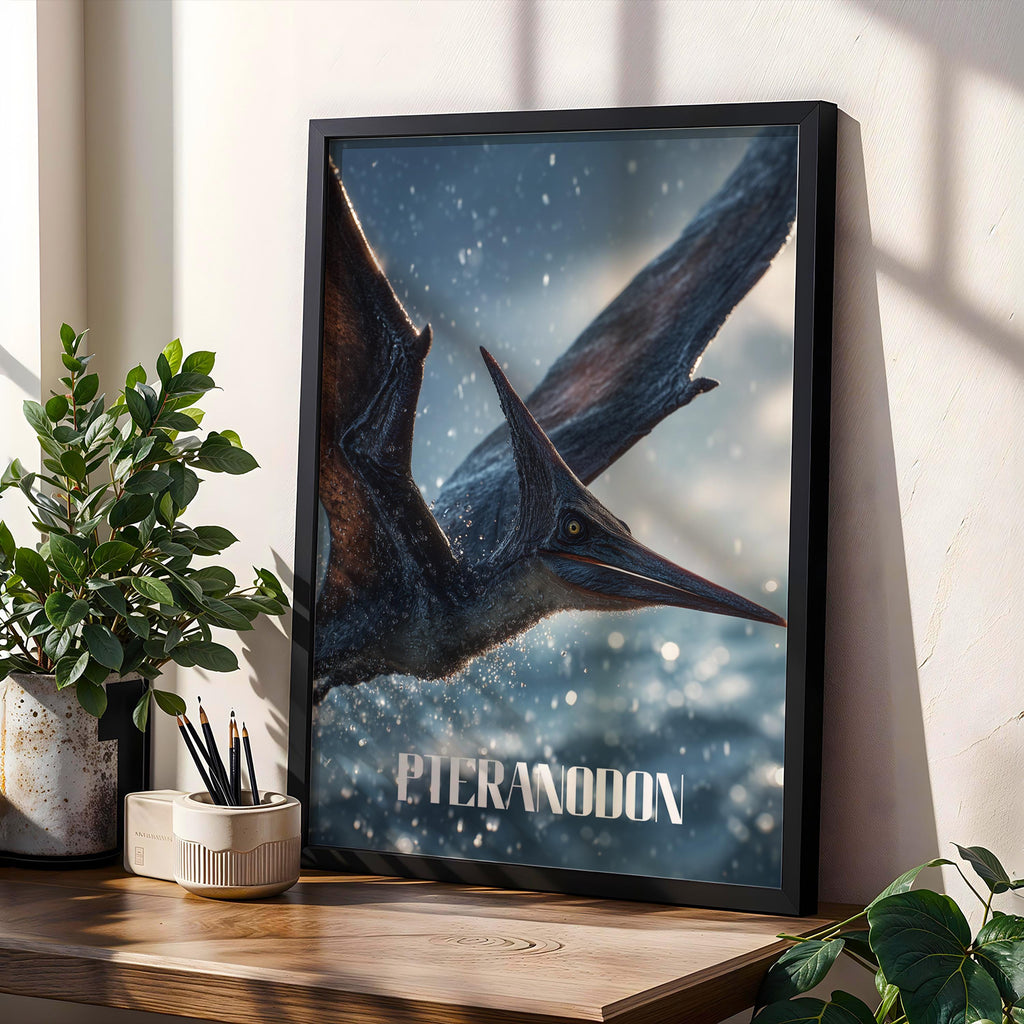 Pteranodon Poster for Kids Room – Flying Dinosaur Wall Art for Nursery or Playroom