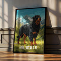 Long-Haired Rottweiler Print: Rare Dog Breed Wall Art