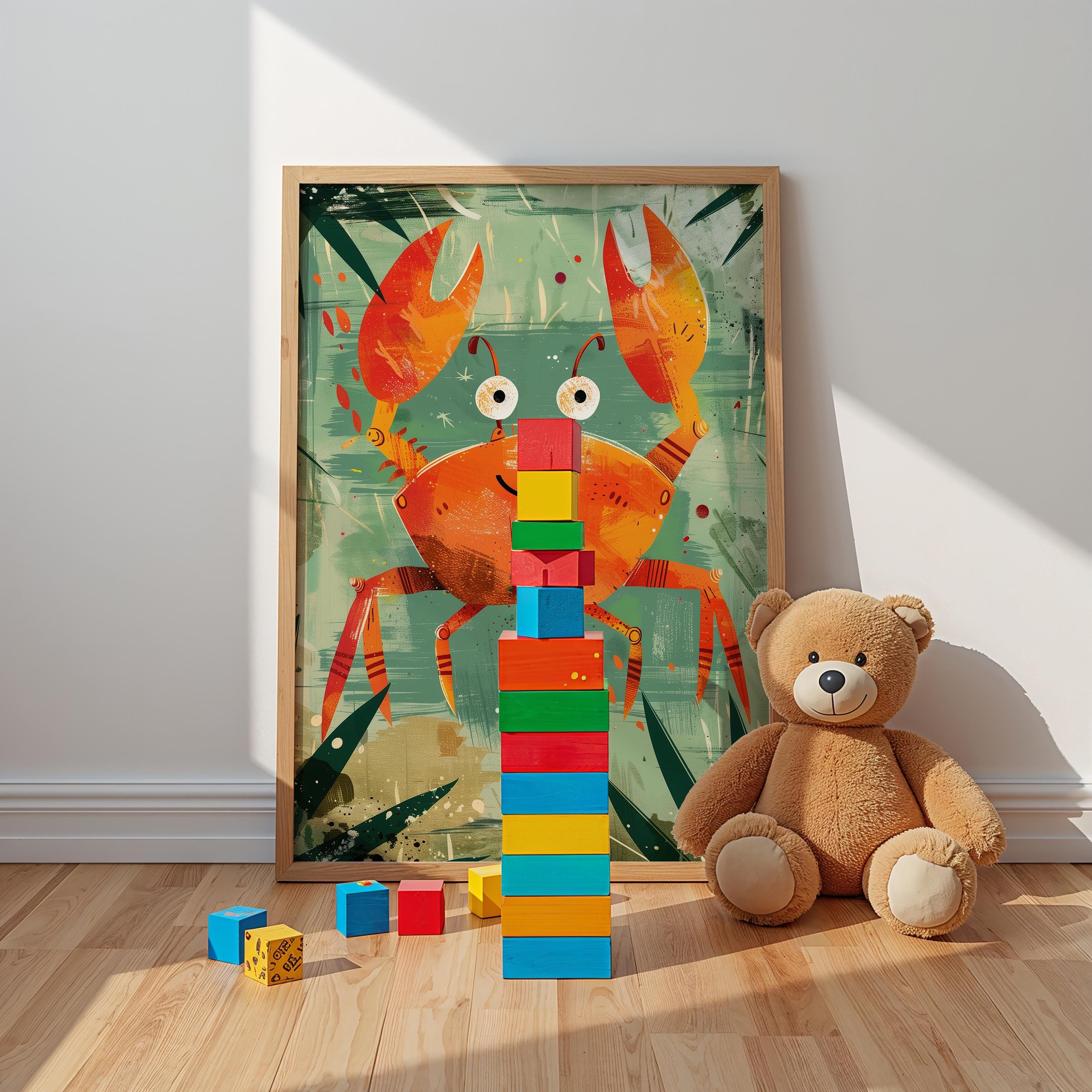 Crab Nursery Wall Art – Ocean Animal Print