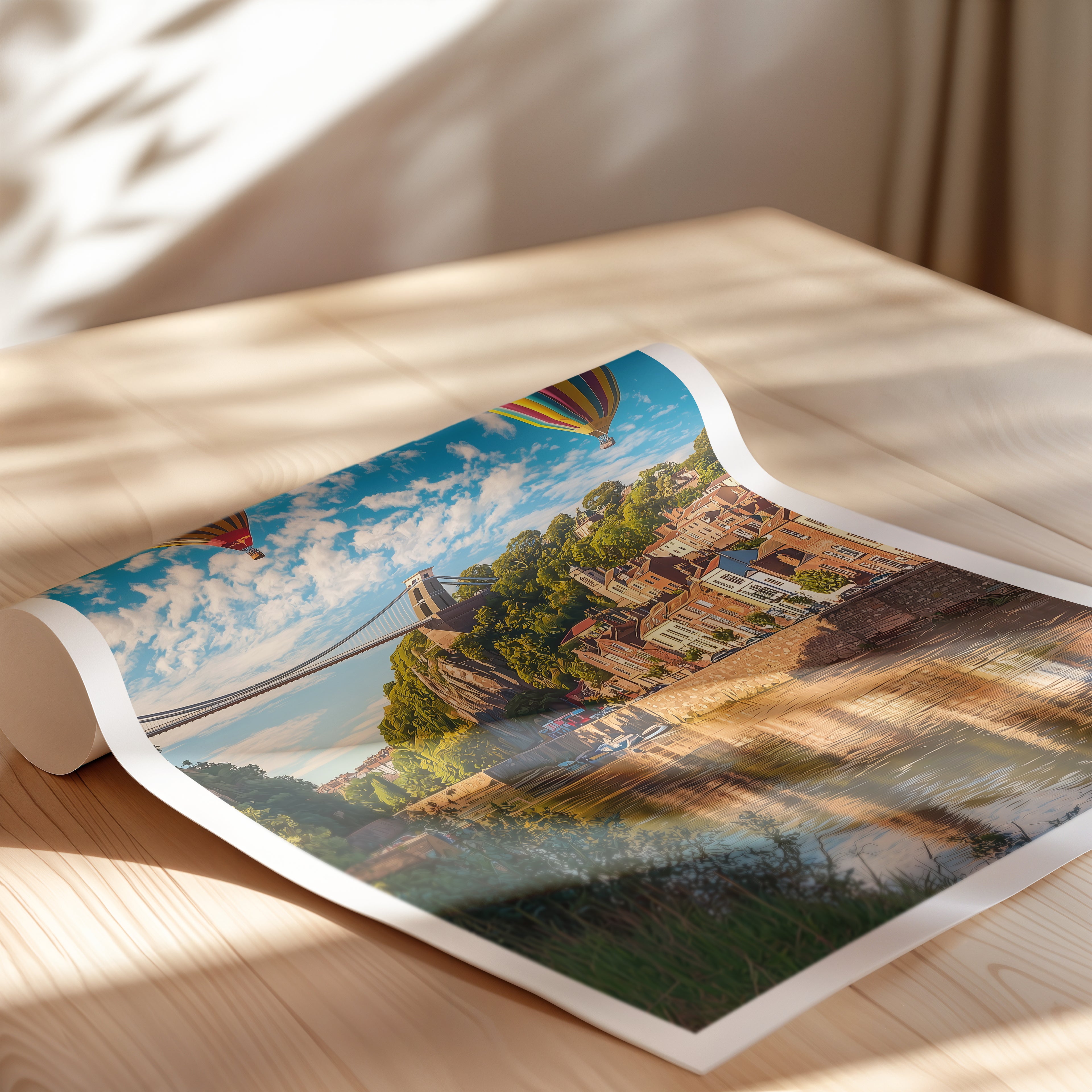 Bristol UK Poster – Colourful City Travel Print, British Wall Art, Architecture Artwork