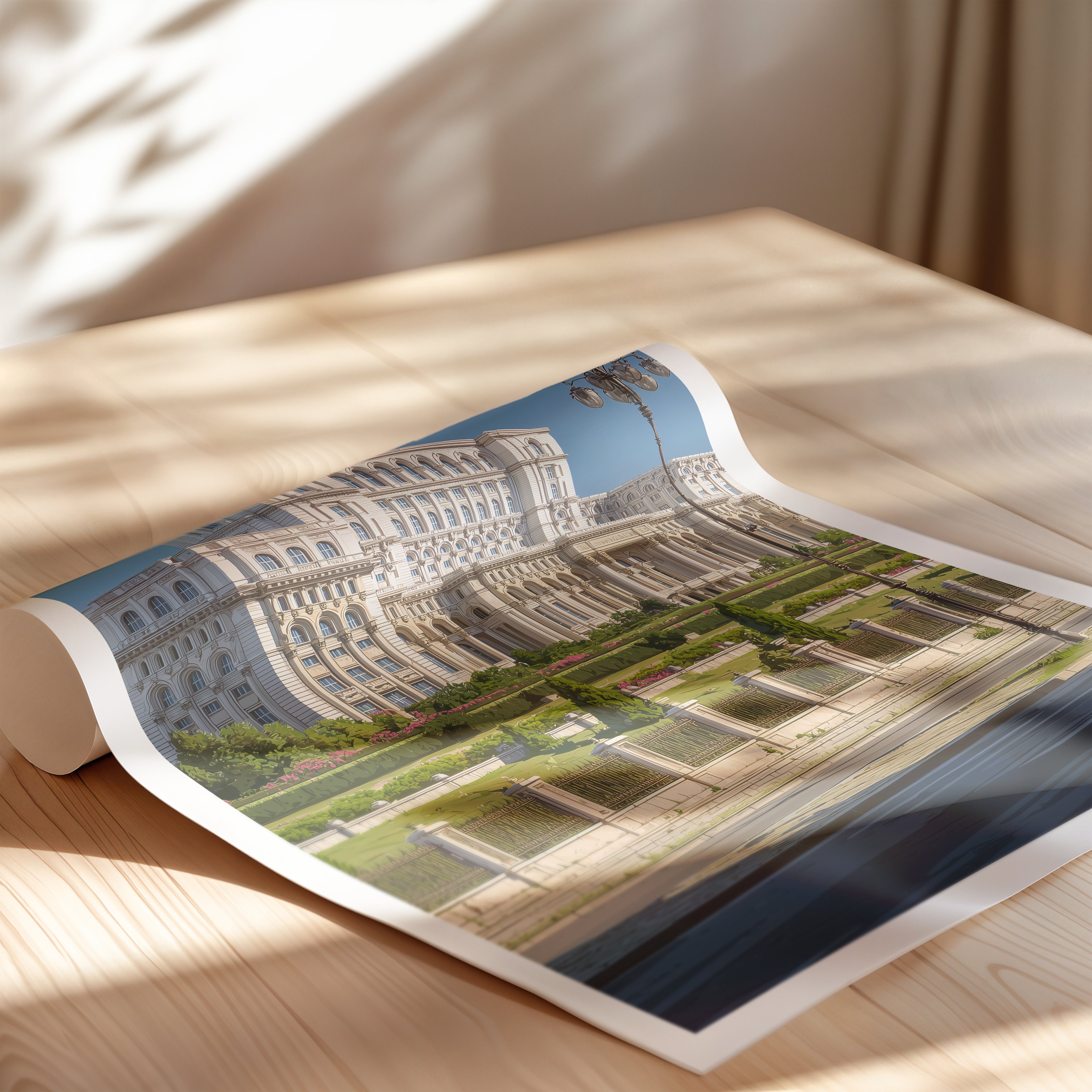 Bucharest Romania Poster – City Travel Print, Urban Wall Art, Modern Landmark Decor