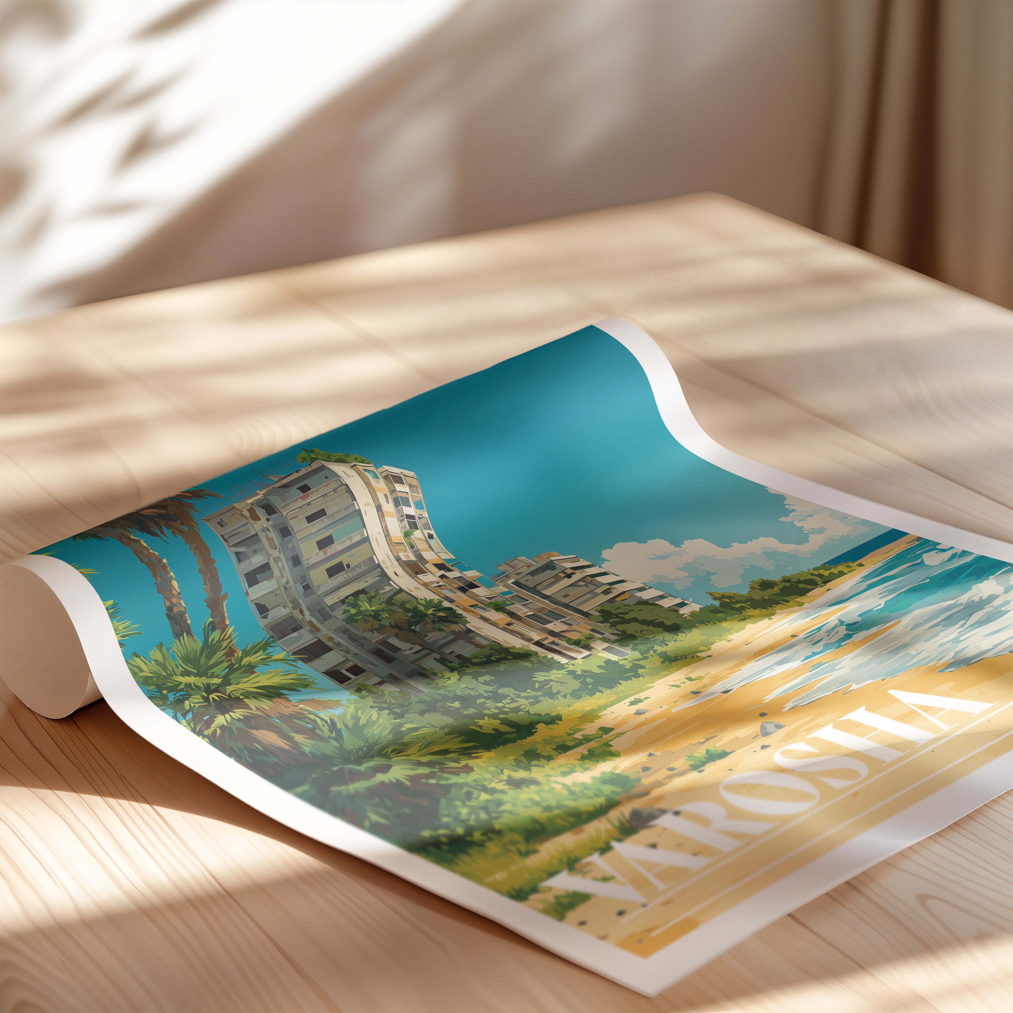 Varosha Travel Poster: Abandoned Resort Print, Cyprus Wall Art