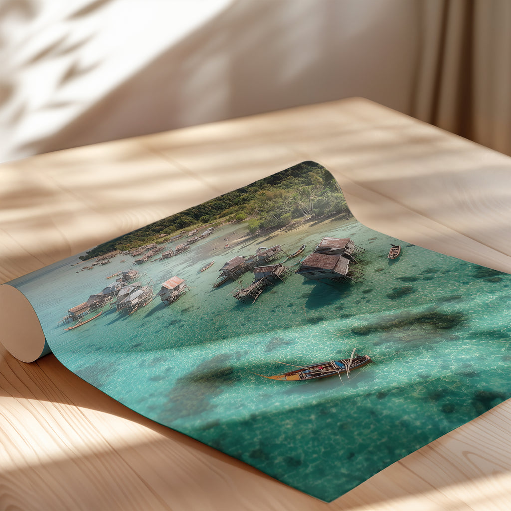 Borneo Malaysia Travel Poster – Rainforest Wall Art Print, Southeast Asia Nature Decor, Jungle Landscape Photography