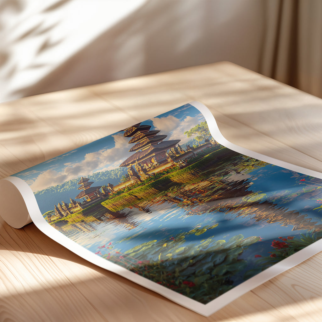 Bali Indonesia Poster – Travel Print, Tropical Island Wall Art, Coastal Landscape Decor