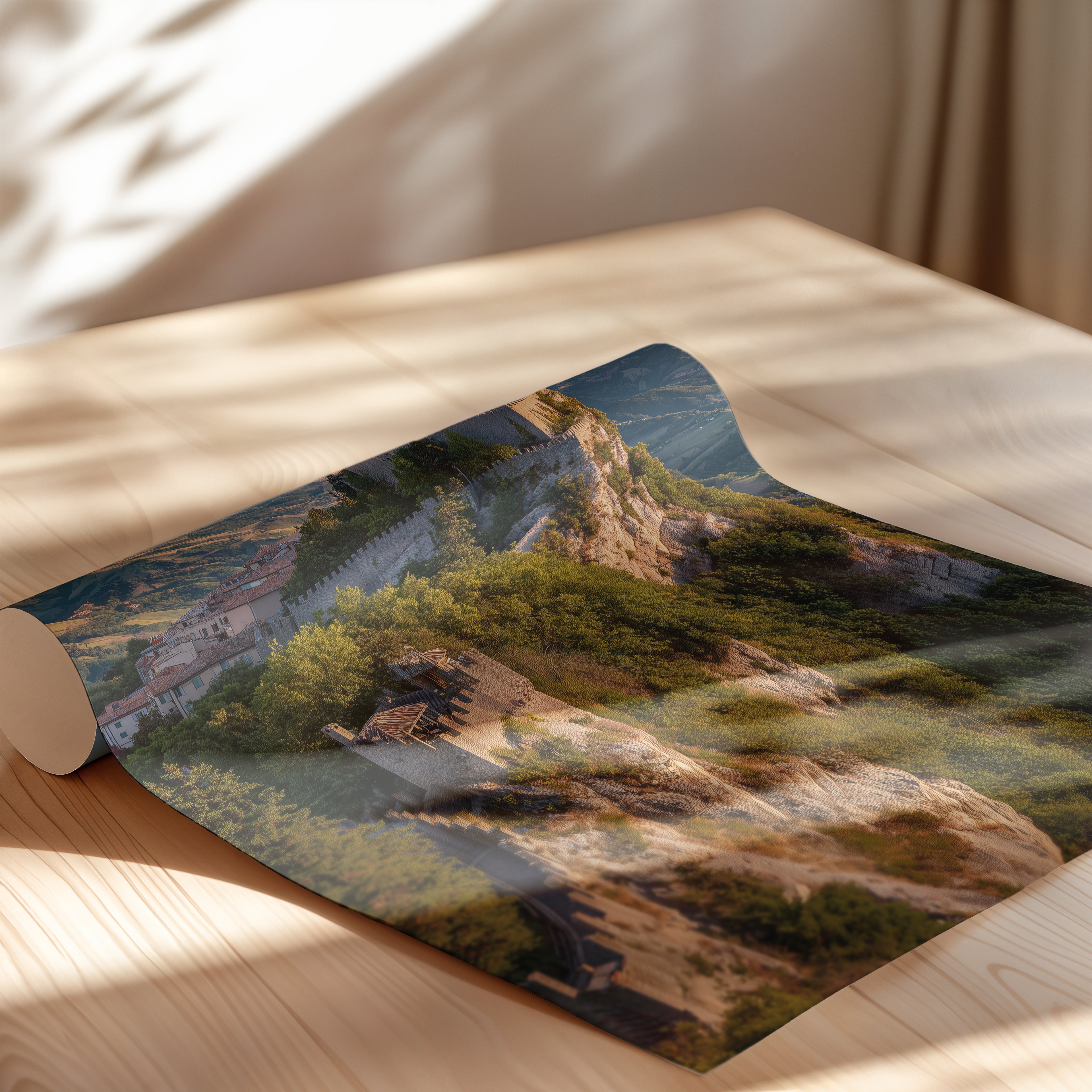 Guaita Tower Print: San Marino Fortress, Italy Travel Poster