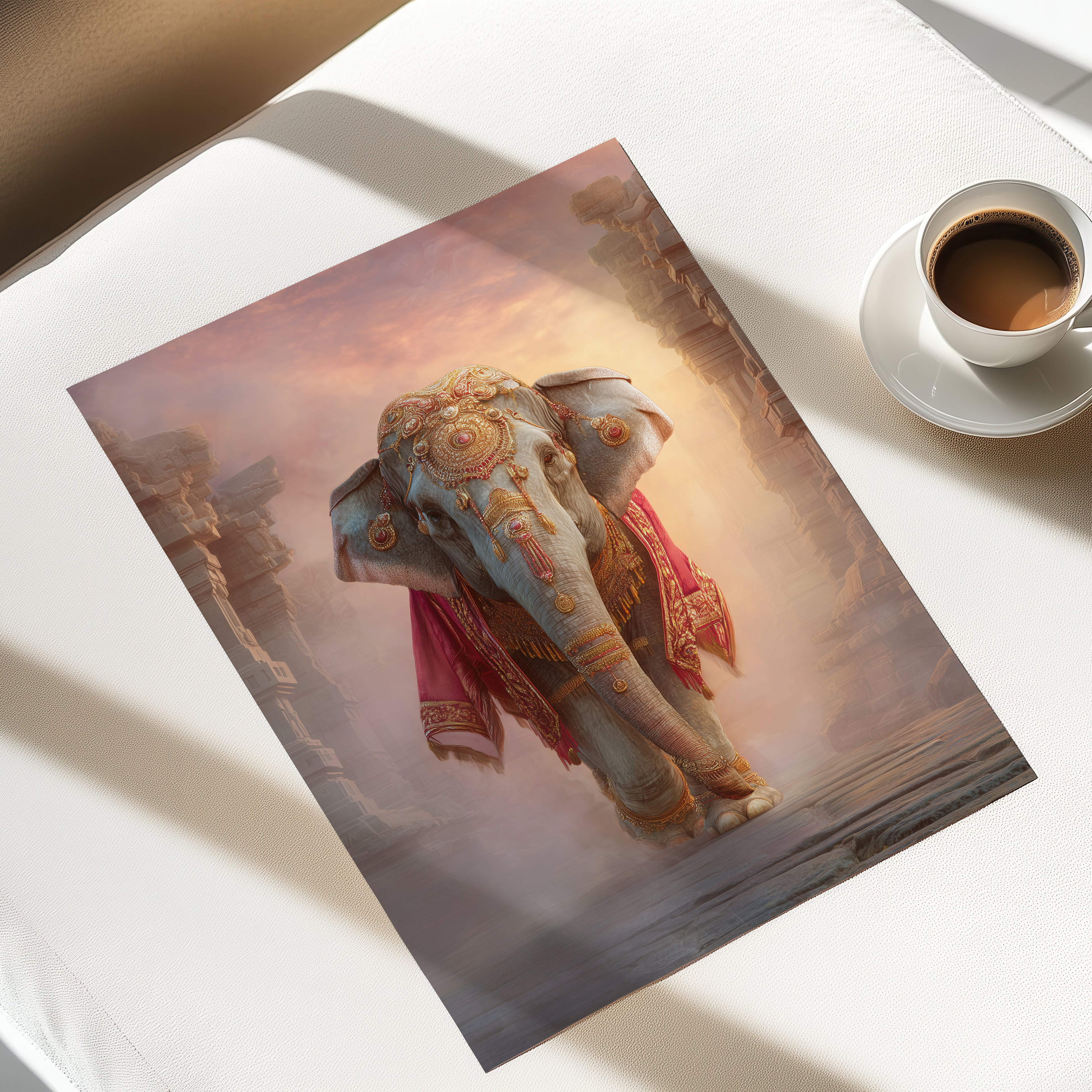 Royal Elephant Print: Indian Decor, Exotic Boho Wall Art