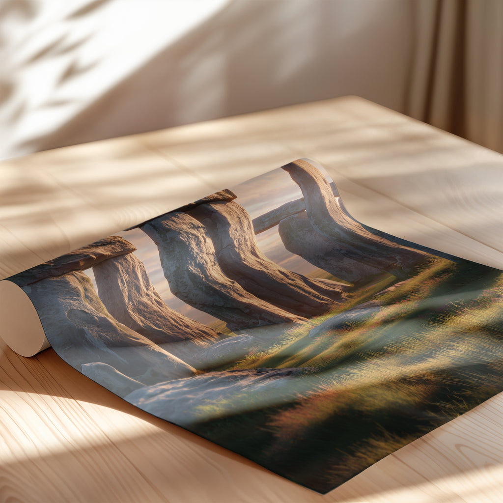 Stonehenge poster with iconic monument in elegant room display
