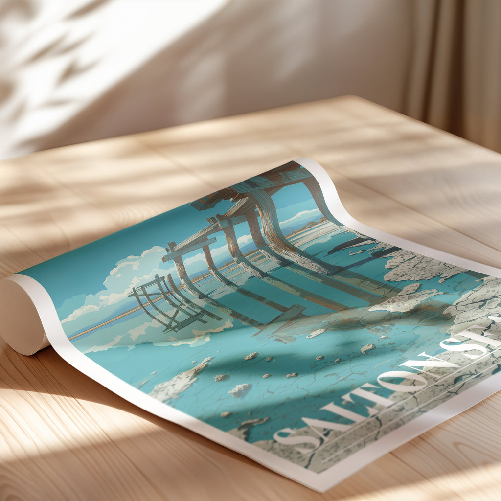 Salton Sea Travel Poster: California Print, USA Wall Art