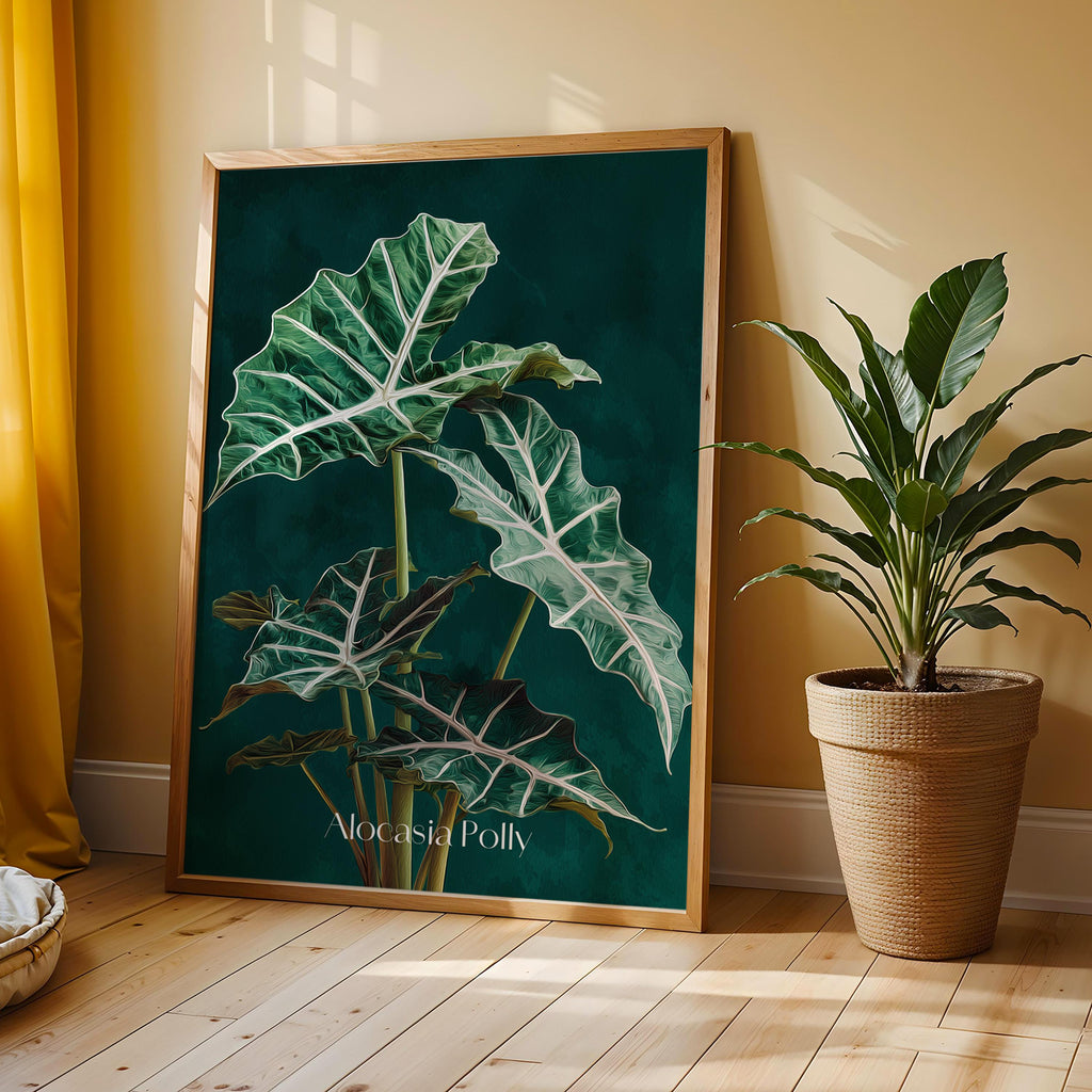 Alocasia Polly Print: Tropical Botanical Wall Art, Plant Lover Gift