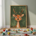 Deer Nursery Wall Art – Woodland Animal Print for Kids