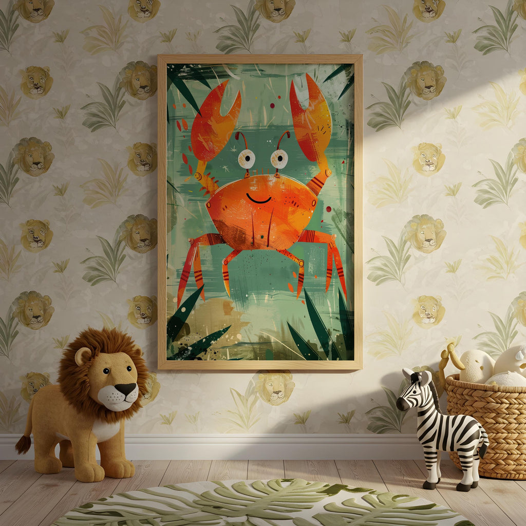 Crab Nursery Wall Art – Ocean Animal Print