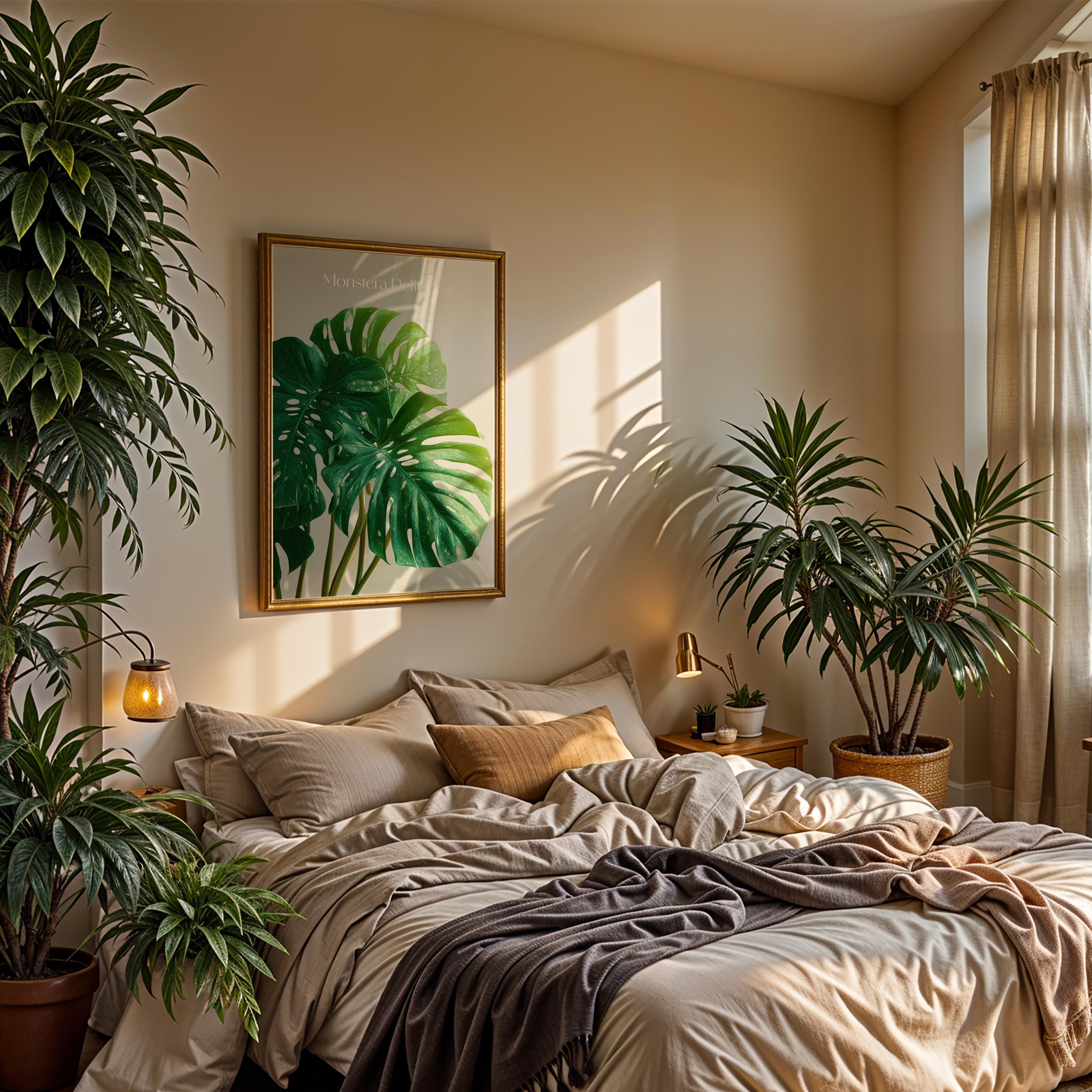 Monstera Deliciosa Print: Tropical Botanical Wall Art, Plant Lover Gift