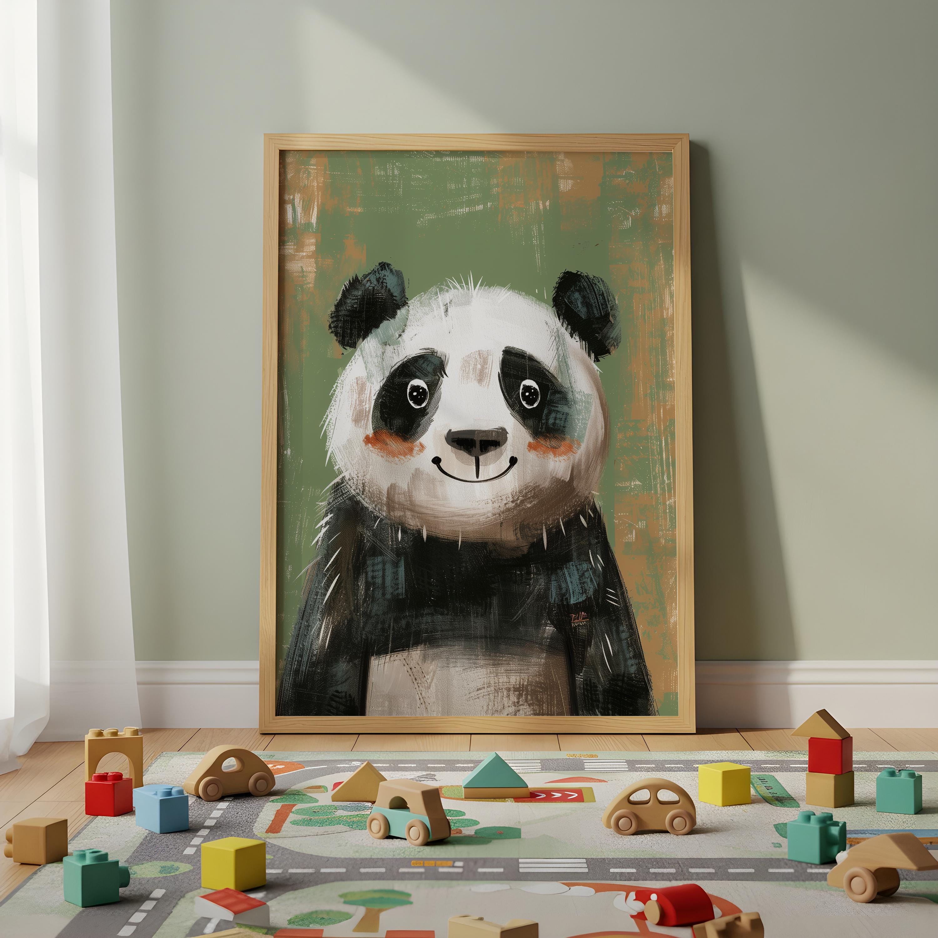 Panda Nursery Wall Art – Forest Animal Print