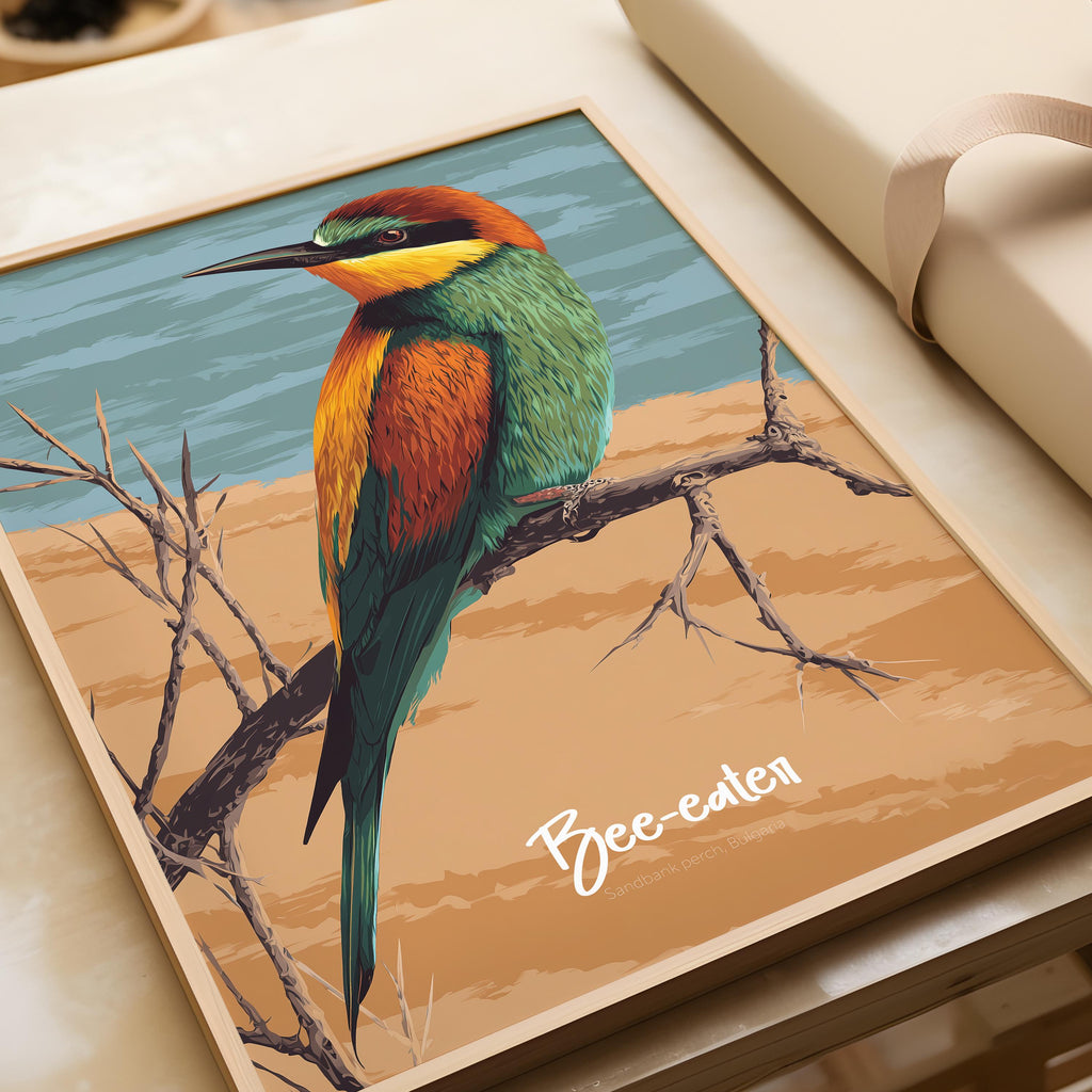 Bee-eater Framed Poster: Colorful Tropical Bird Wall Art