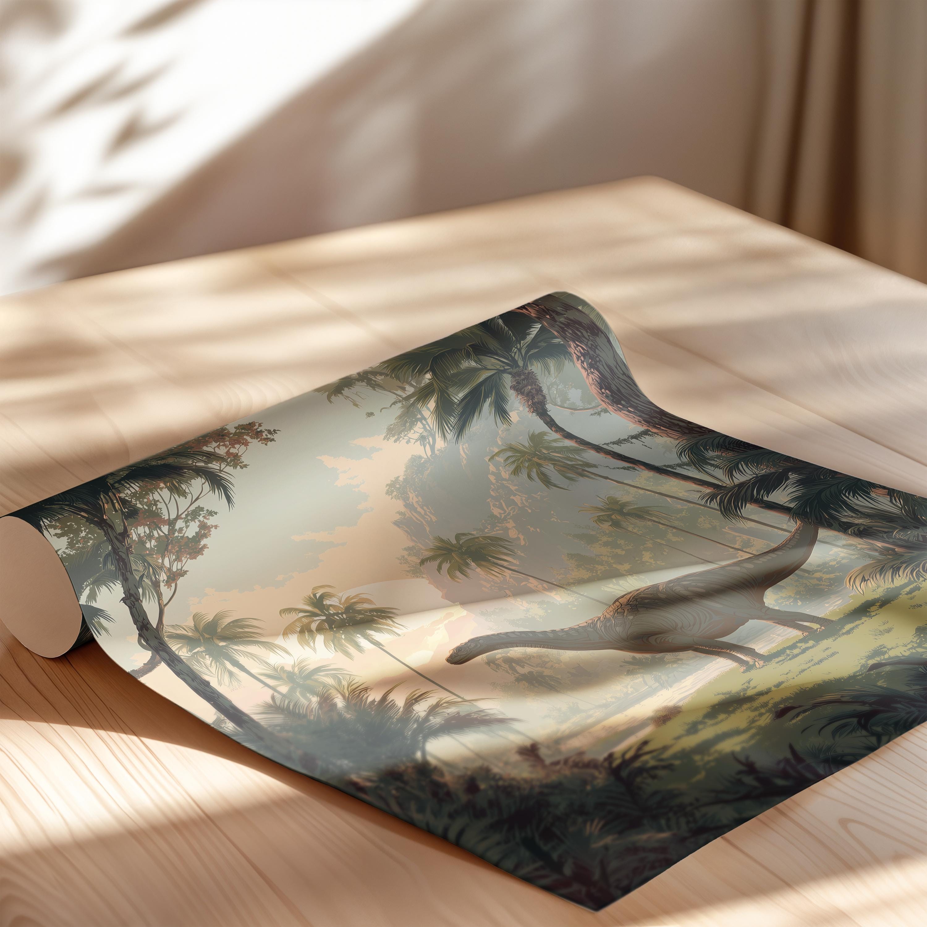 Iguanodon Framed Poster: Dinosaur Nursery & Kids Room Decor