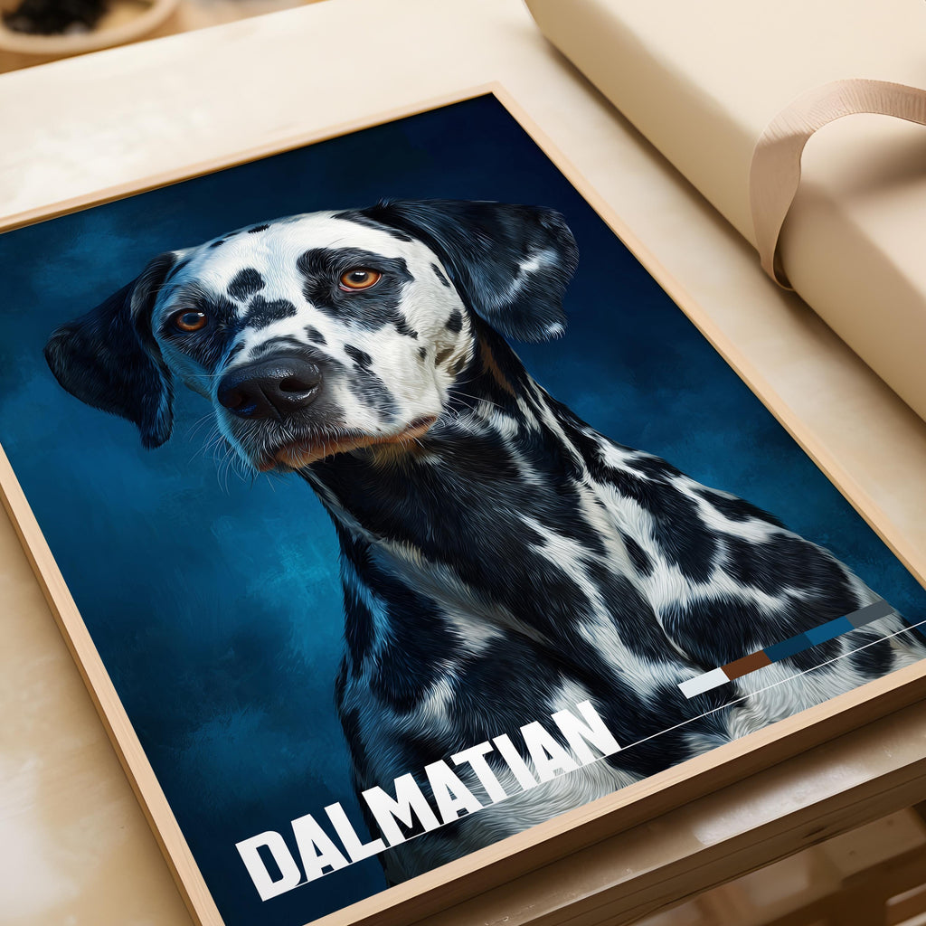 Dalmatian Framed Poster: Dog Lover Wall Art for Nursery or Kids Room