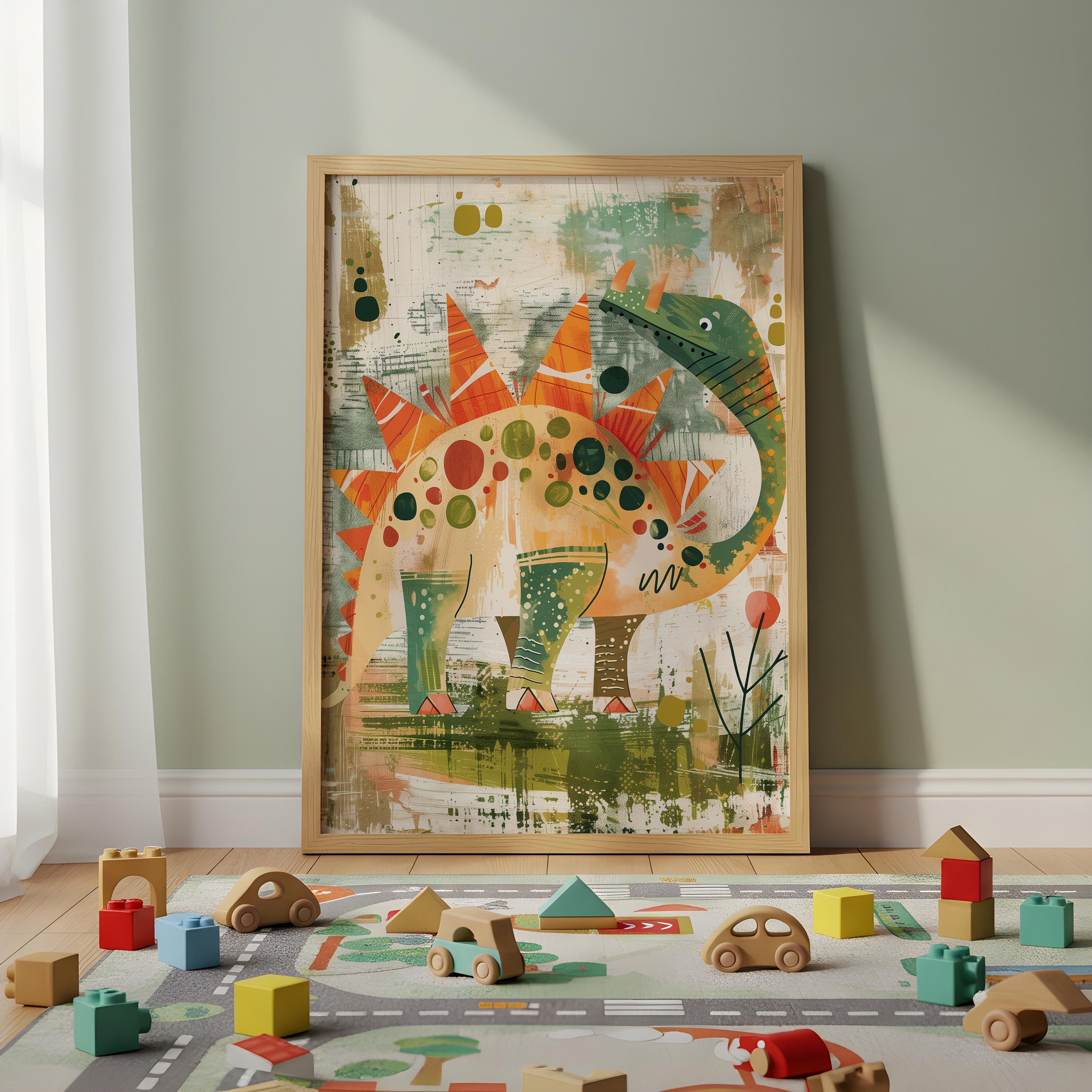 Stegosaurus Nursery Art Print