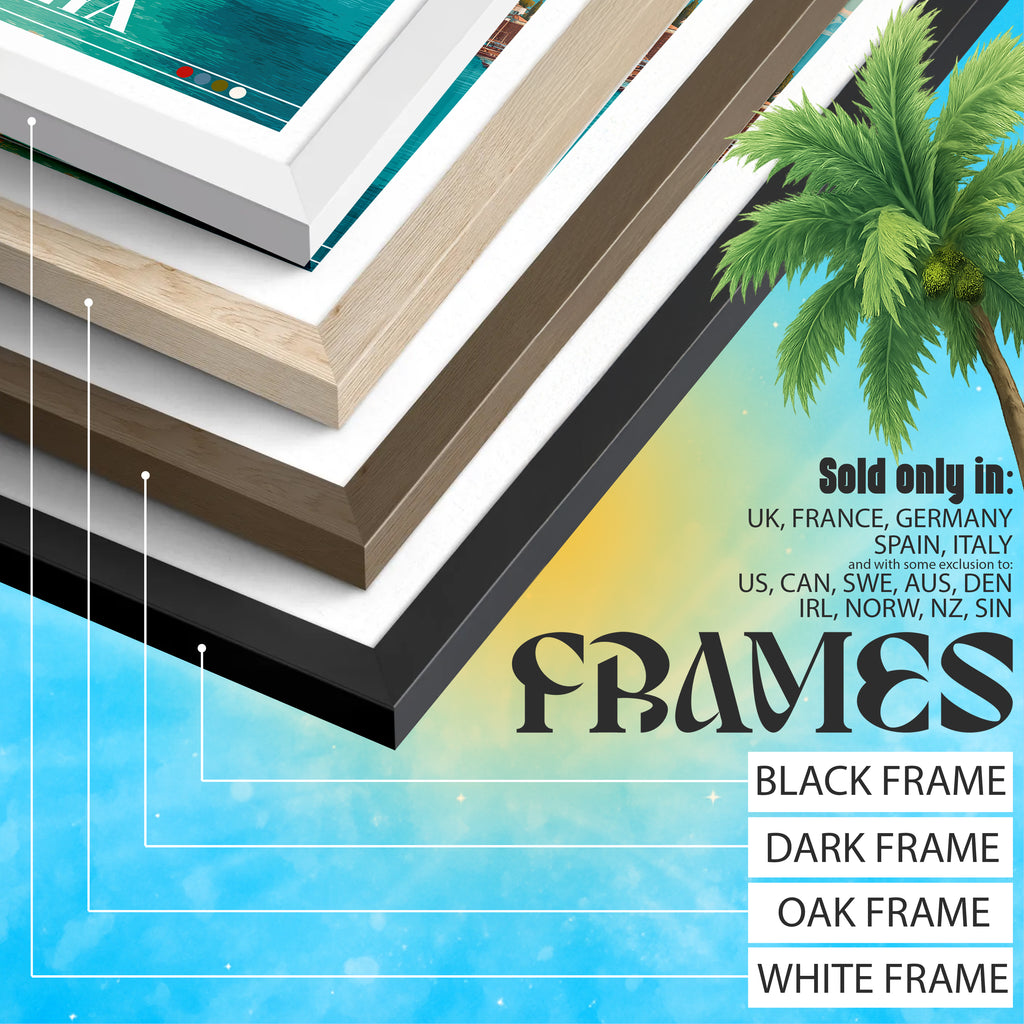 Antalya Travel Poster: Turkey Wall Art, Mediterranean Coast Print